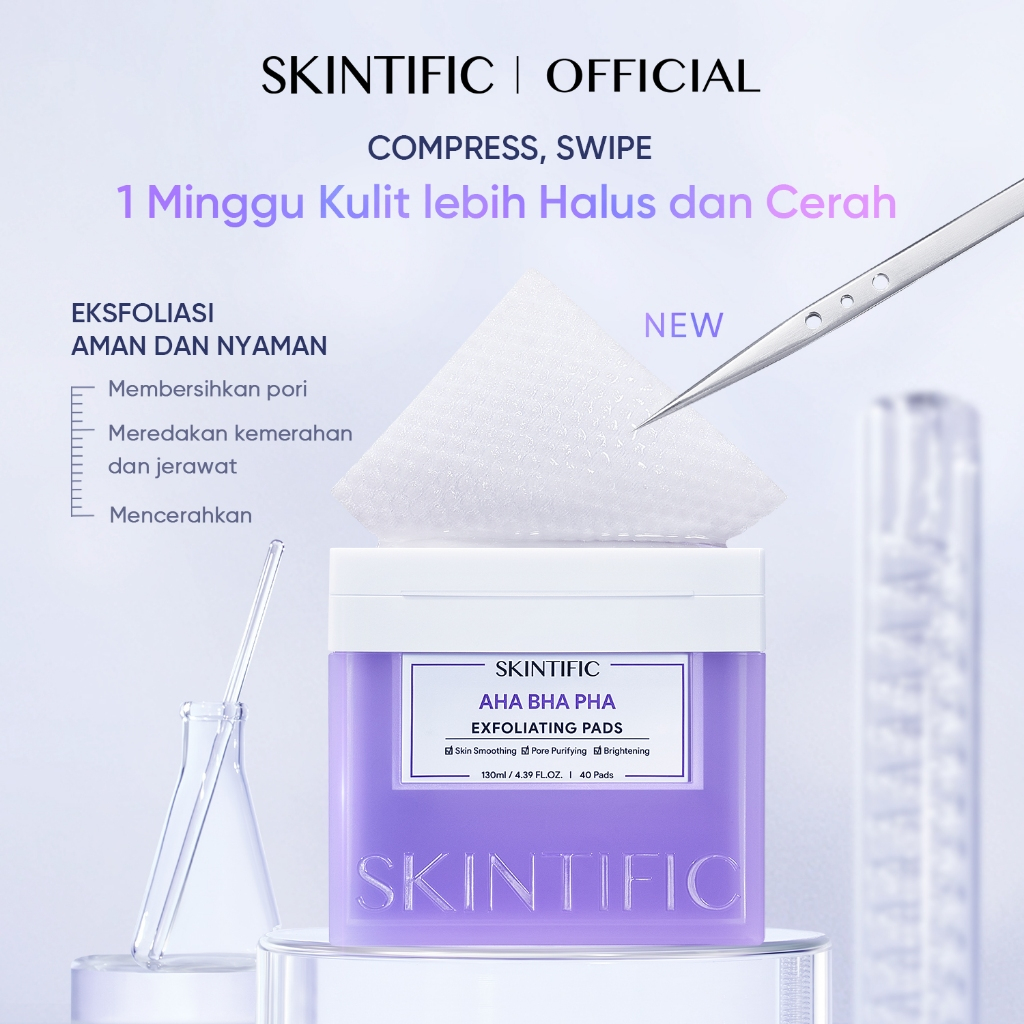 SKINTIFIC AHA BHA PHA EXFOLIATING PADS