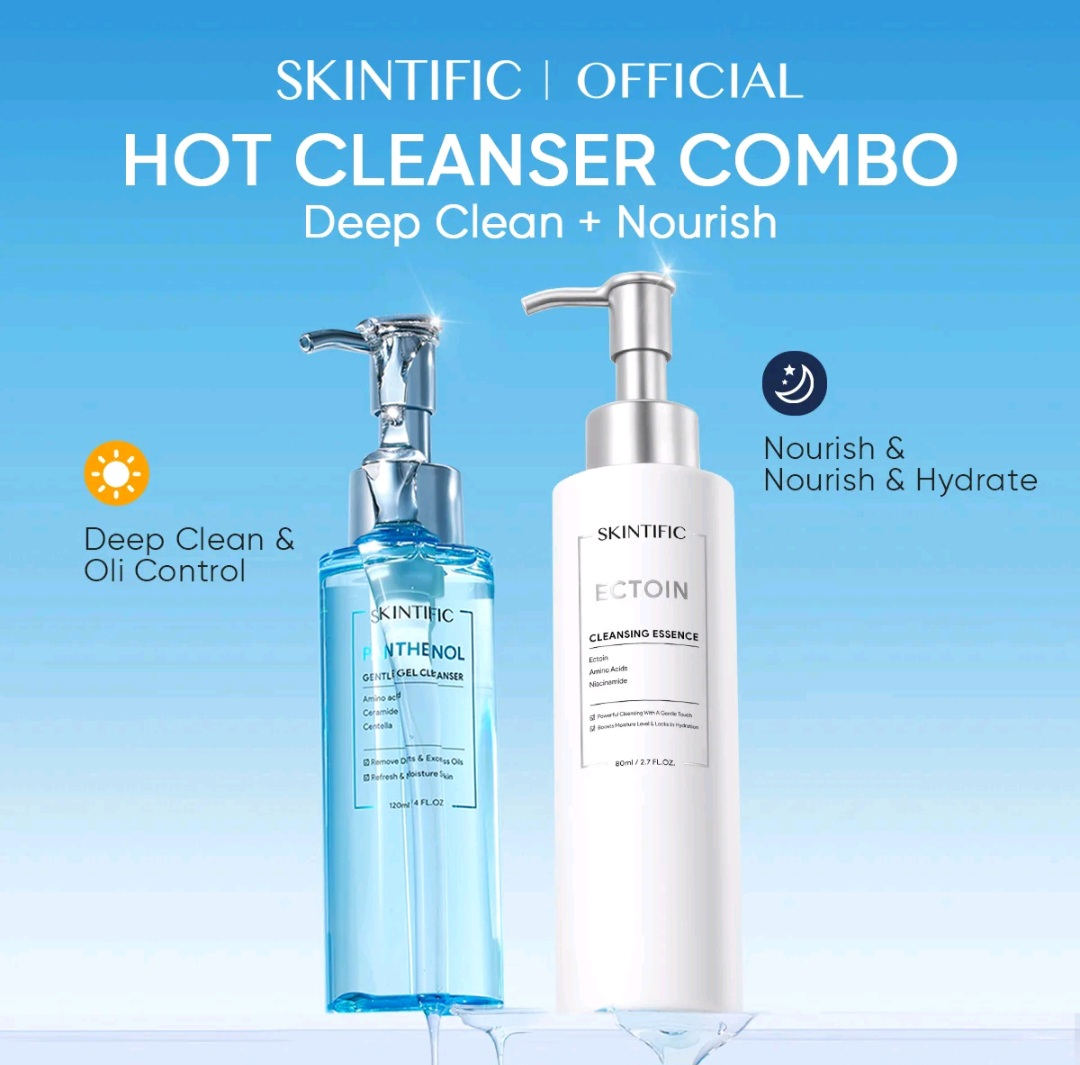SKINTIFIC COMBO CLEANSER ( PANTHENOL 120ml + ECTOIN 80ml)