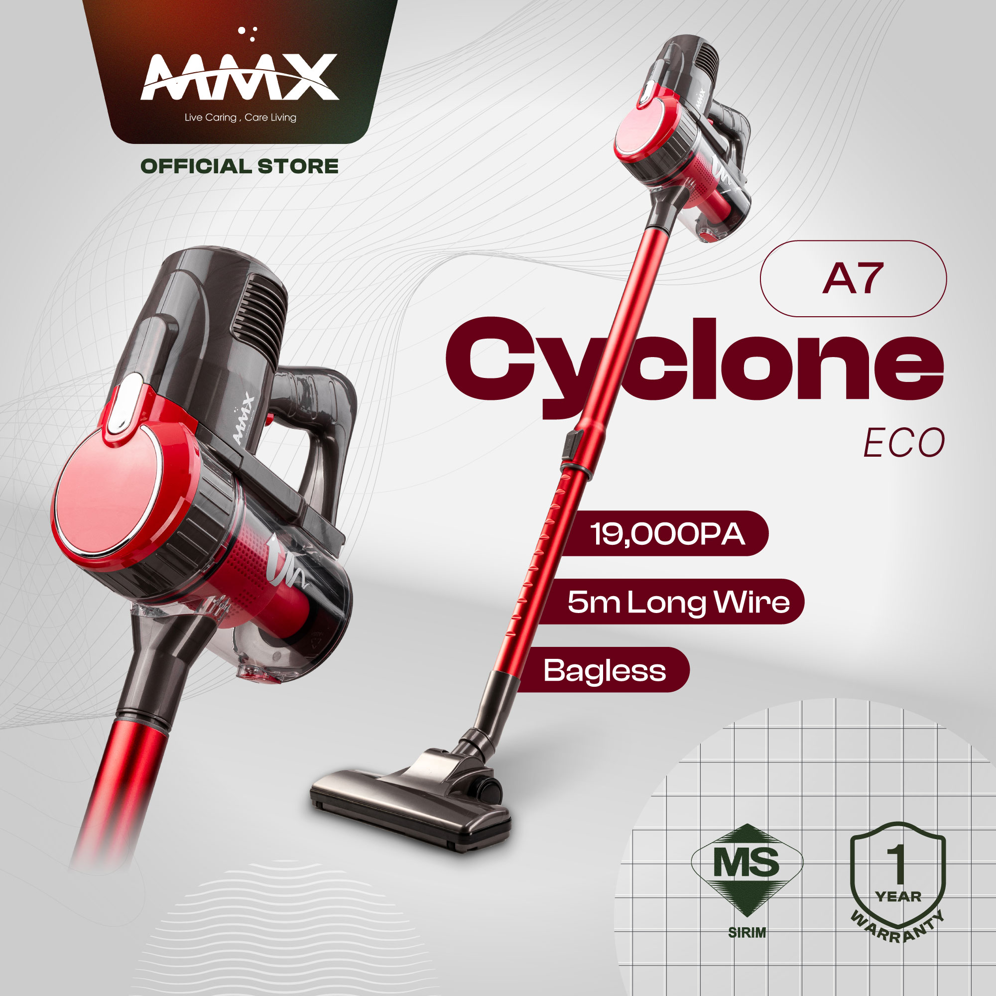 MMX Cyclone Eco A7i Handheld Vacuum Cleaner 