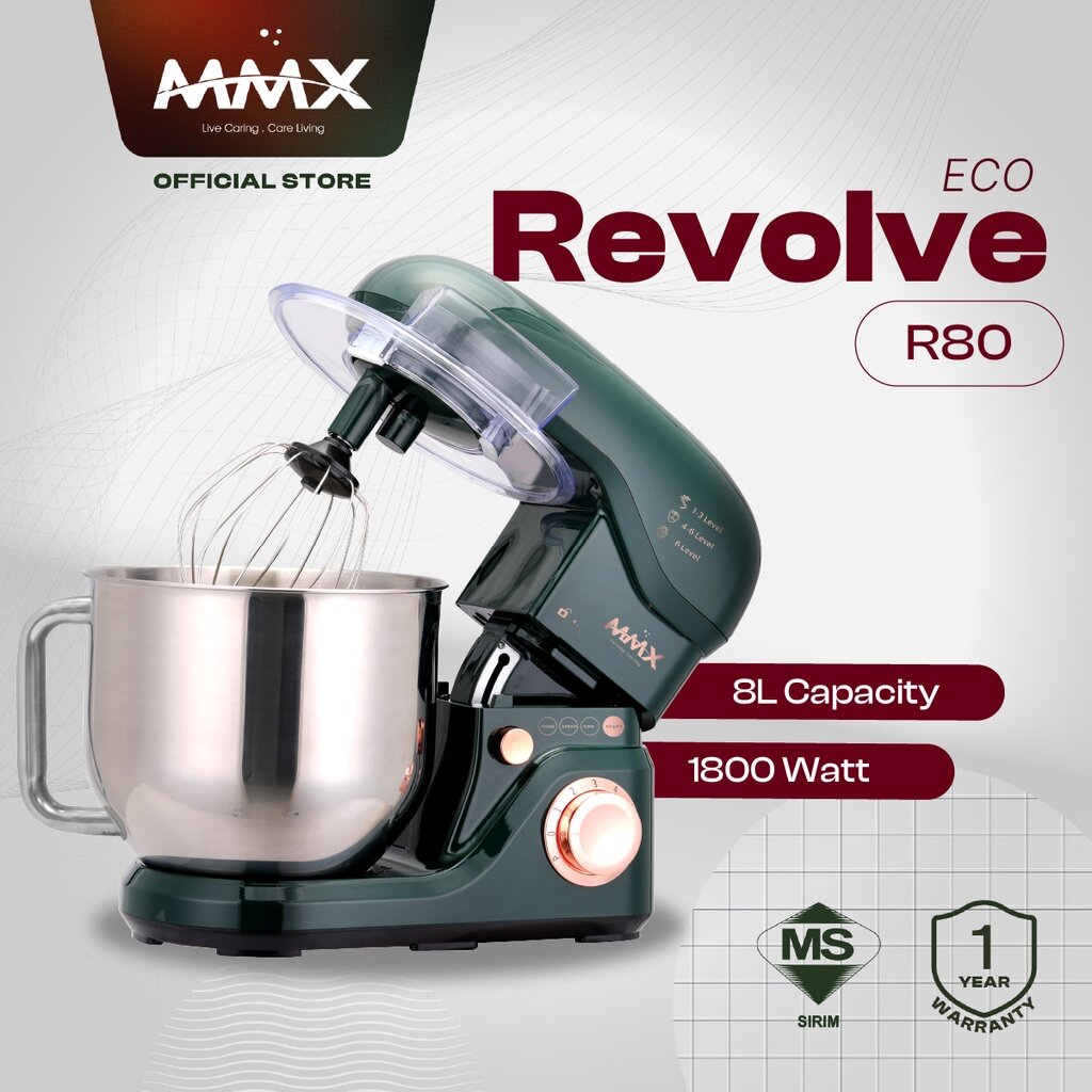 MMX Stand Mixer Cake Kitchen Blender (1800W/8L) MMXSM-8000G