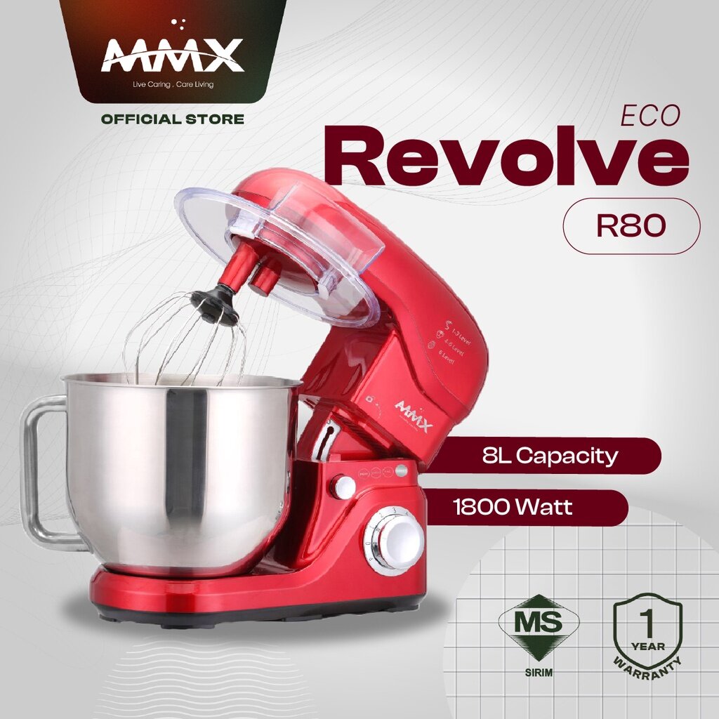 MMX Stand Mixer Cake Kitchen Blender (1800W/8L) MMXSM-8000R
