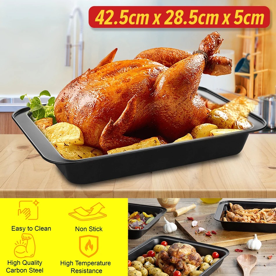 Aromate  [ 42.5cm x 28.5cm x 5cm ] Premium Nonstick Coating Roaster Pan / Dulang Memanggang Memasak 