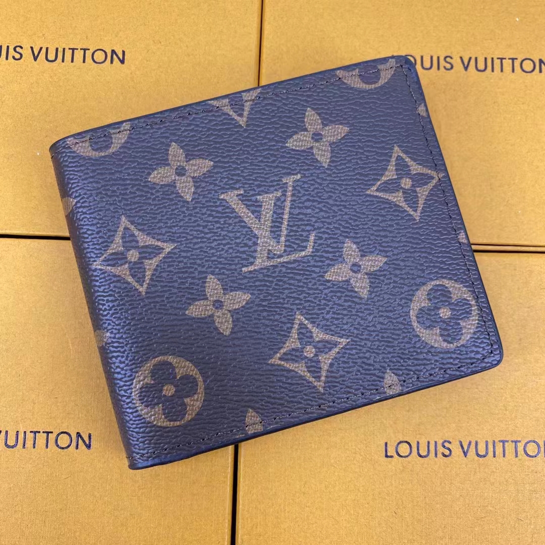 LV Short Men Wallet Slender Wallet with Box #574