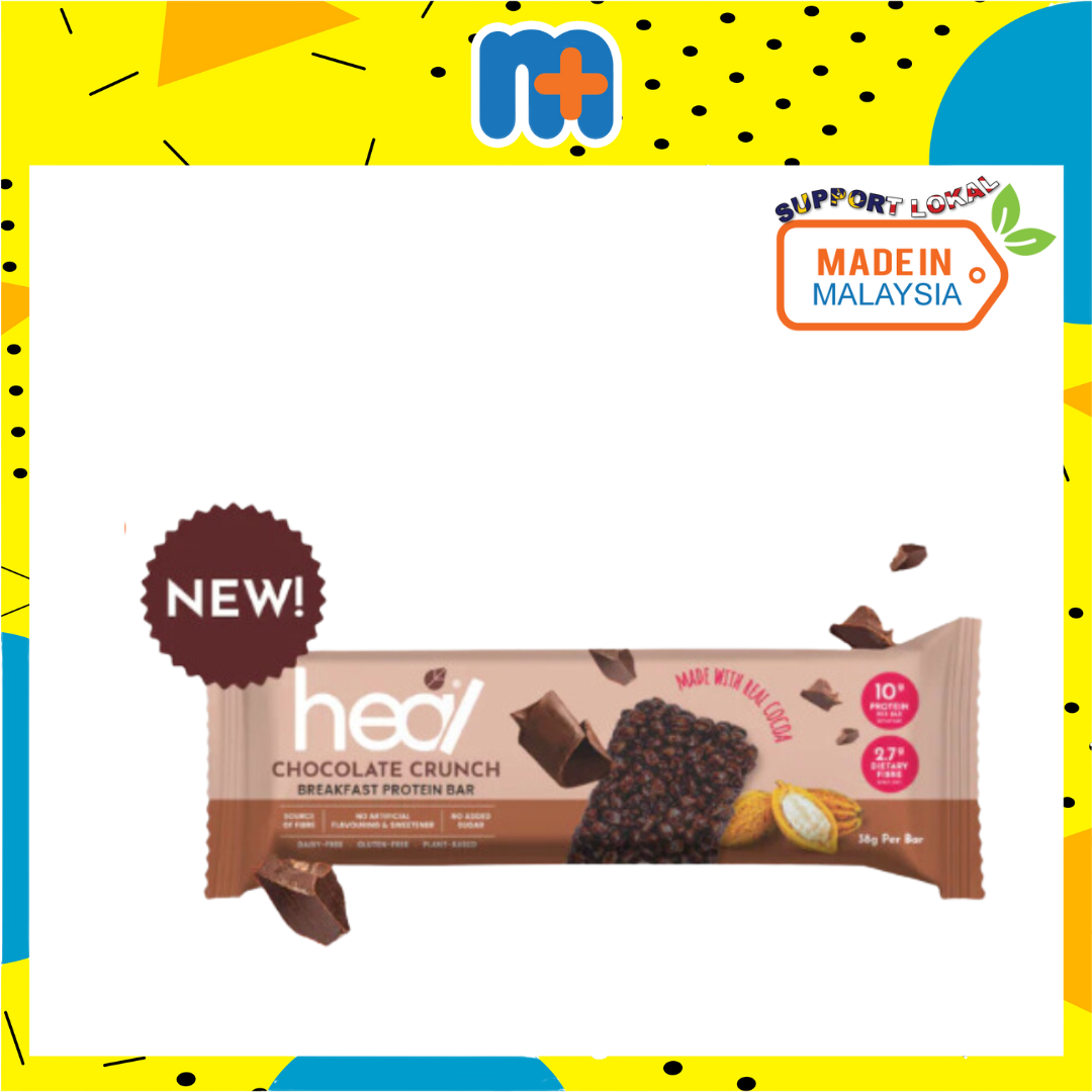 [MPLUS] HEAL NUTRITION CHOCOLATE CRUNCH BREAKFAST PROTEIN BAR 38G