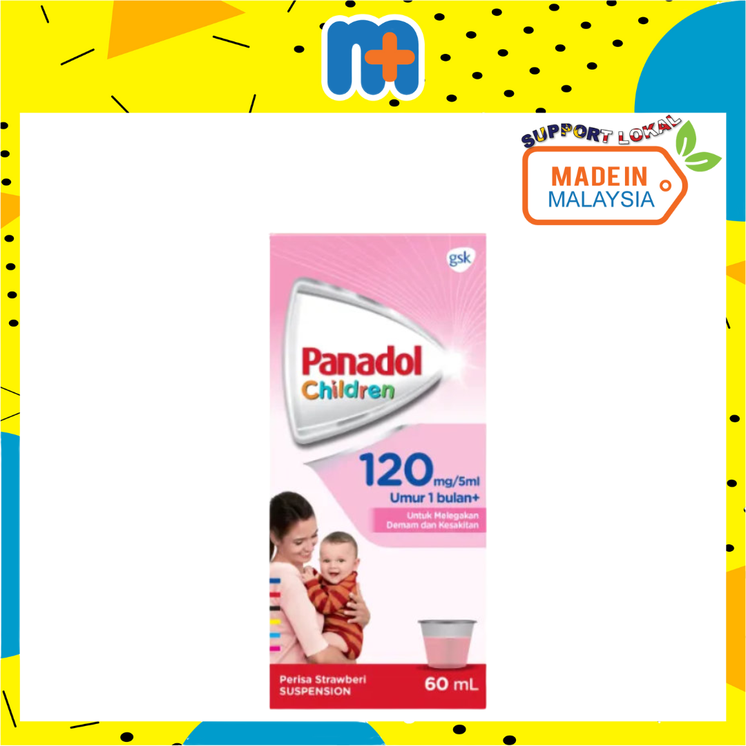 [MPLUS] PANADOL CHILDREN 120MG/5ML 1MONTH+ - STRAWBERRY FLAVOUR