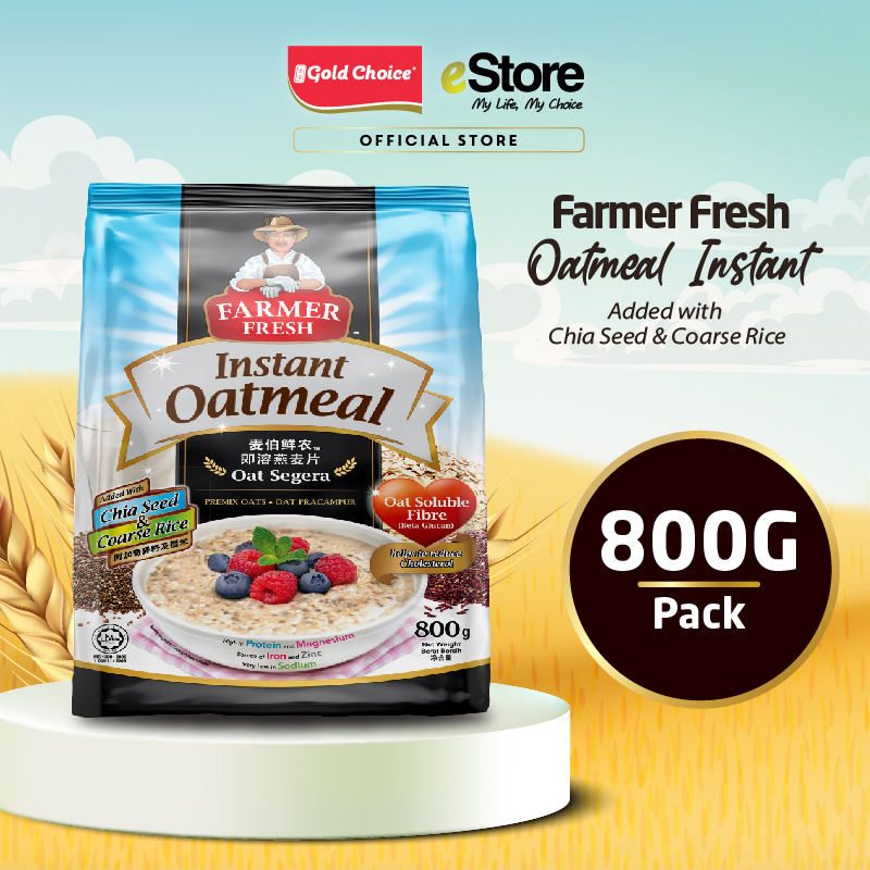 FARMER FRESH Oatmeal Instant With Chia Seed - 800g X 1 [Oat]