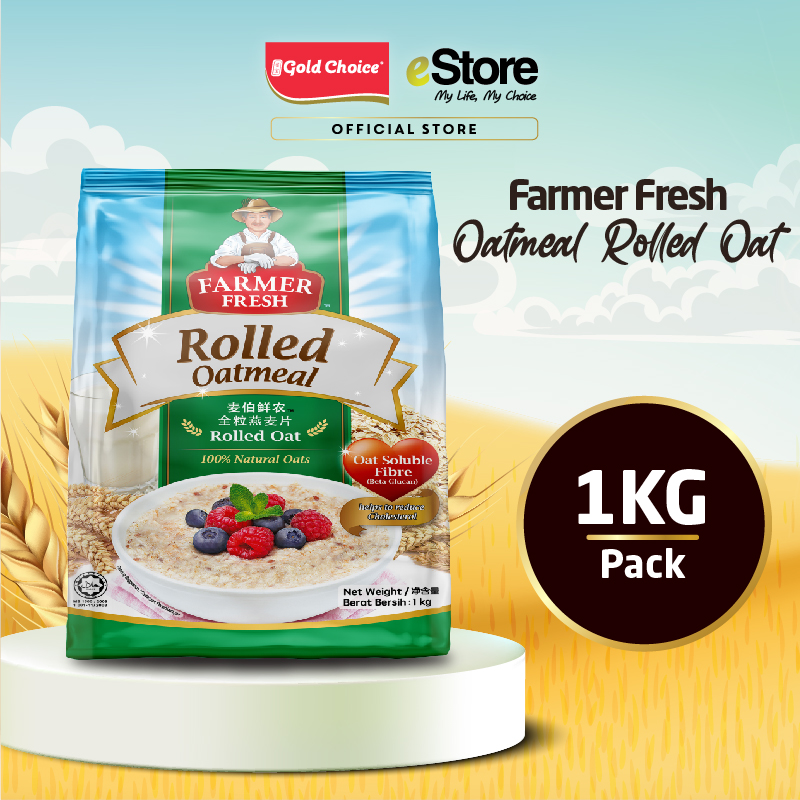 FARMER FRESH Oatmeal Rolled Oats - 1kg X 1 [Oat]