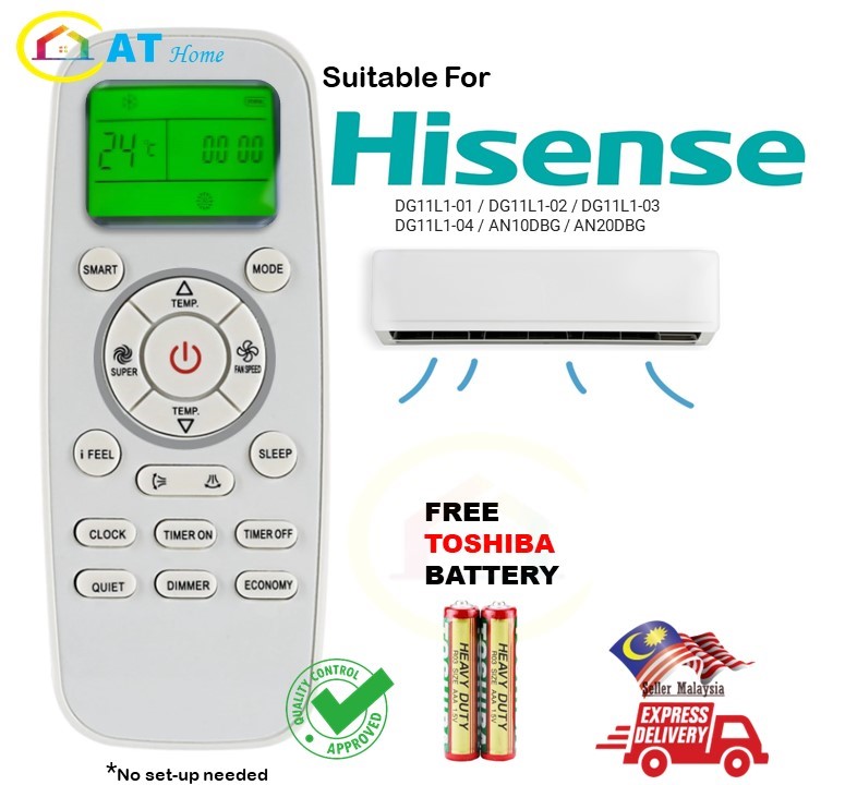 Hisense Air Cond Air Conditioner Remote Control replacement for DG11L1-01 DG11L1-02 DG11L1-03 DG11L1