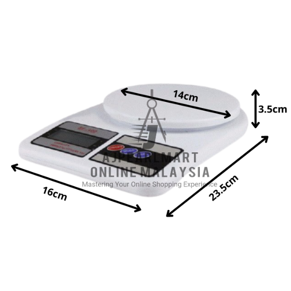 SF-400 Dacing Penimbang Electronic Kitchen Scale 10kg Digital LCD High Precision Kek Food Baking Her