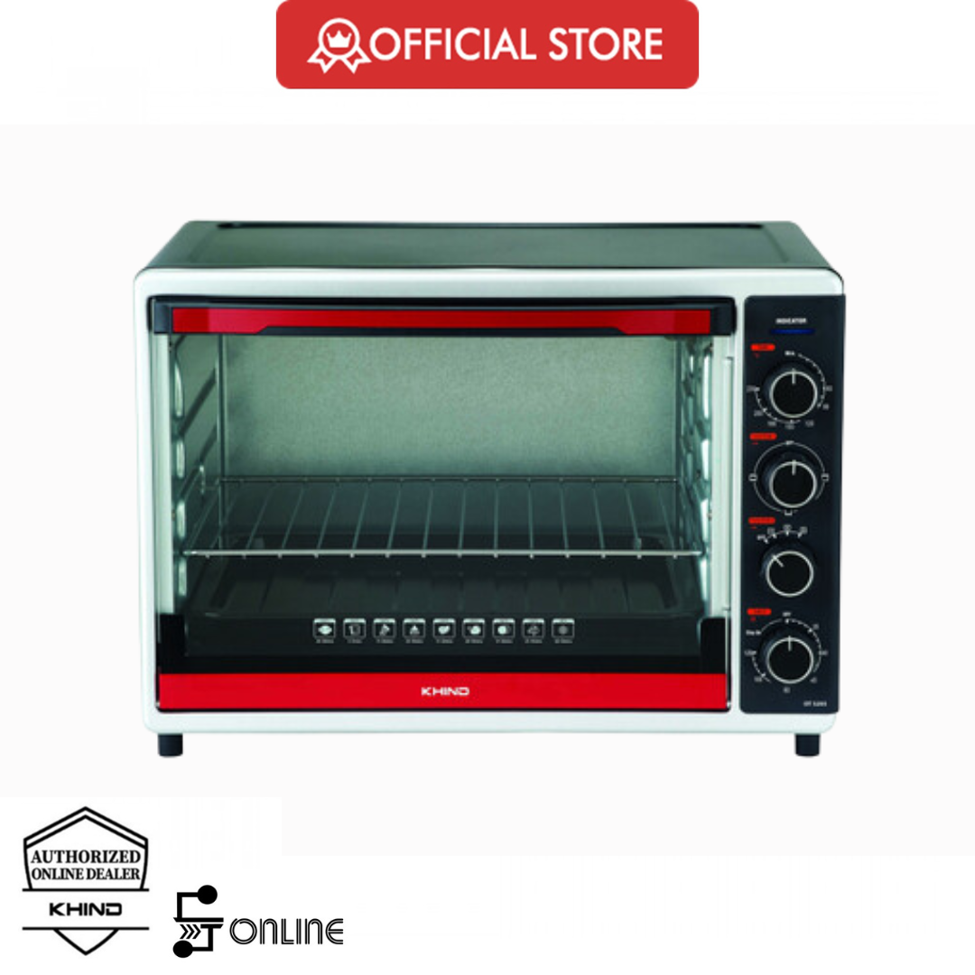 Khind OT5205 Electric Oven 52L with Rotisserie Ketuhar Elektrik Black Hitam